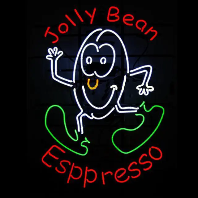 Main image of Fashion Neon Sign Jolly bean Handcrafted Real Glass Lamp Neon Light Neon Sign Beerbar Sign Neon Beer Sign 19x15