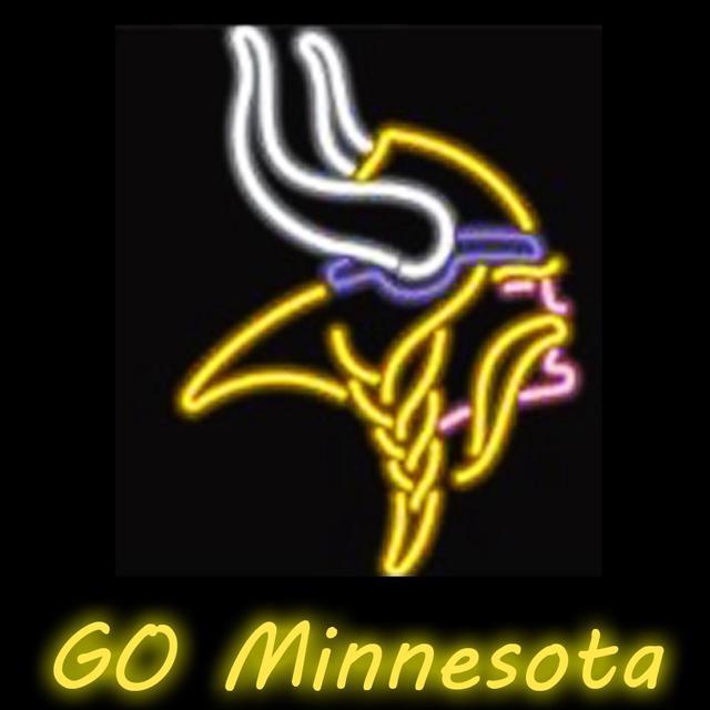 Minnesota Vikings NFL Football Club Personalized Neon Sign