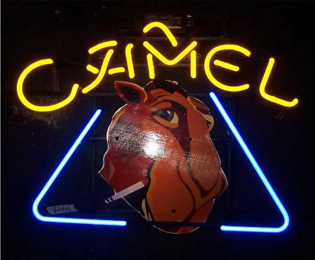 Fashion Neon Sign Camel Cigarettes Handcrafted Real Glass Lamp Neon Light  Neon Sign Beerbar Sign Neon Beer Sign 19x15