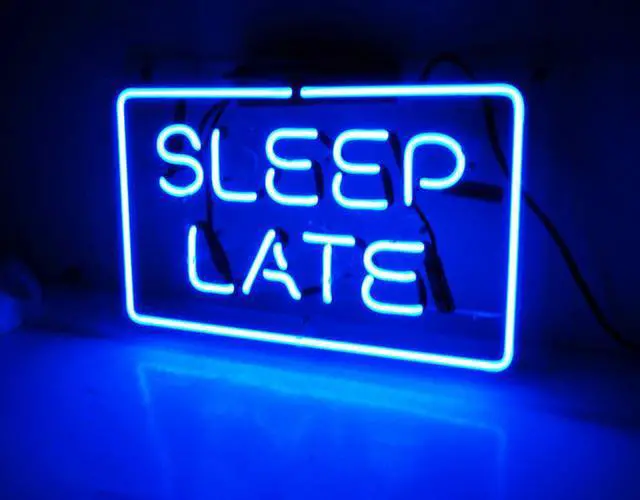 Main image of Fashion Handcraft Sleep Late Real Glass Tubes For Display Neon Light Sign 14x9!!!Best Offer!