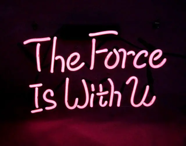 Main image of Fashion New Handcraft The Force Is With U  Real Glass Tubes For Display Neon Light Sign 14x9!!!Best Offer!