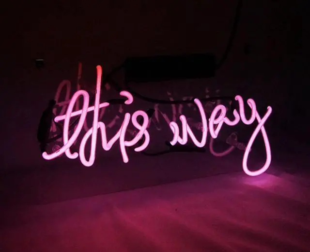 Main image of Fashion Handcraft This Way Real Glass Tubes For Display Neon Light Sign 14x9!!!Best Offer!