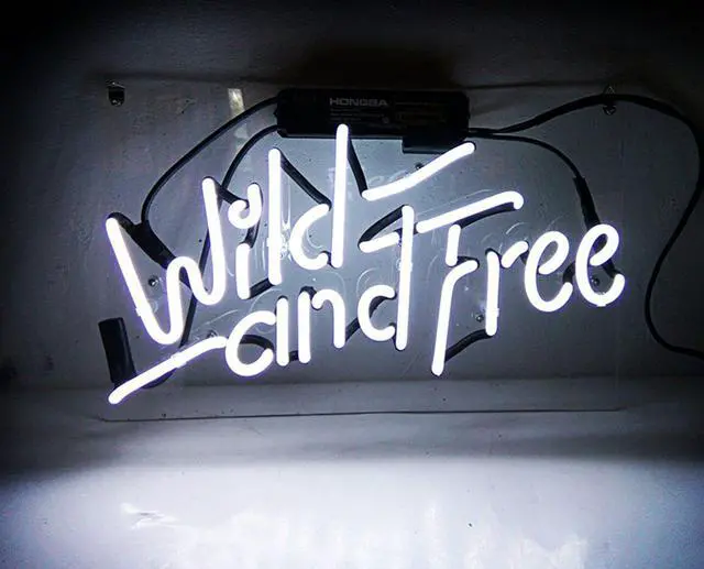 Main image of Fashion Handcraft New Wild and Free Real Glass For Display Neon Light Sign 14x9!!!Best Offer!
