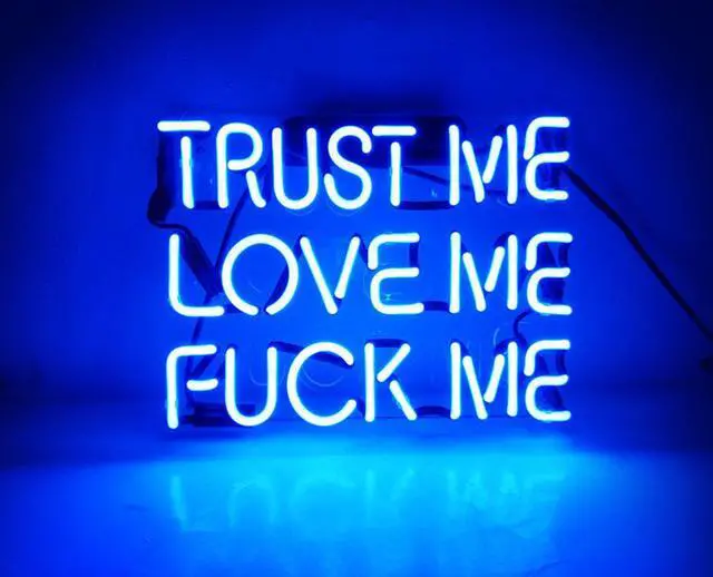 Main image of Fashion Handcraft Love Me Trust Me Real Glass Tubes For Display Neon Light Sign 10x10!!!Best Offer!