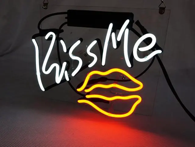 Main image of Fashion Handcraft Kiss Me Real Glass Tubes For Display Neon Light Sign 10x10!!!Best Offer!