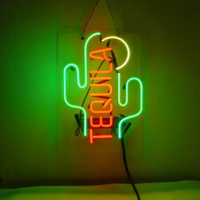 Main image of Fashion New Hancraft Tequila Cactus  Real Glass Tubes For Display Neon Light Signs 14x9!!!