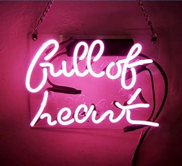 Main image of Neon Signs Full of Heart  Beer Bar Pub Recreation Room Lights Windows Wall Signs Or For  Christmas Gift 10X10