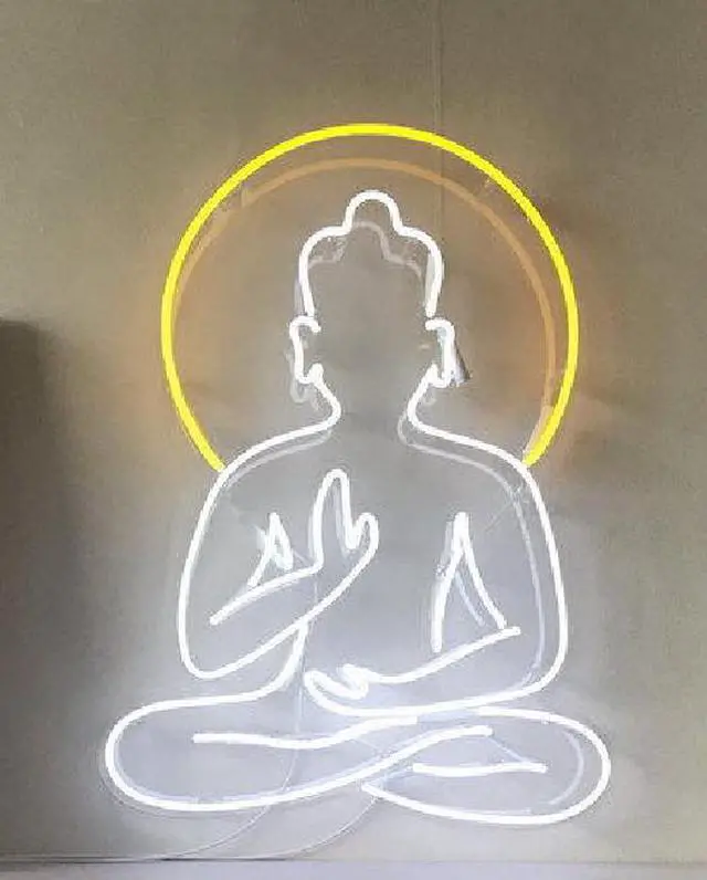 Main image of Neon Signs Buddha Neon Beer Bar Party Store Hotel Homeroom Wall Decor 14x9