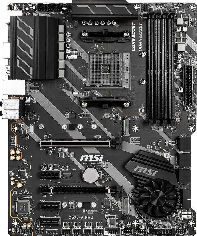 Alt view image 6 of 12 - MSI X570-A PRO ATX Motherboard (AMD AM4, DDR4, PCIe 4.0, M.2, HDMI,