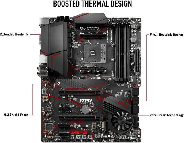 Alt view image 6 of 8 - MSI MPG X570 Gaming Plus Motherboard (AMD AM4, PCIe 4.0, DDR4, SATA 6Gb/s, M.2, USB 3.2 Gen 2, HDMI, ATX)
