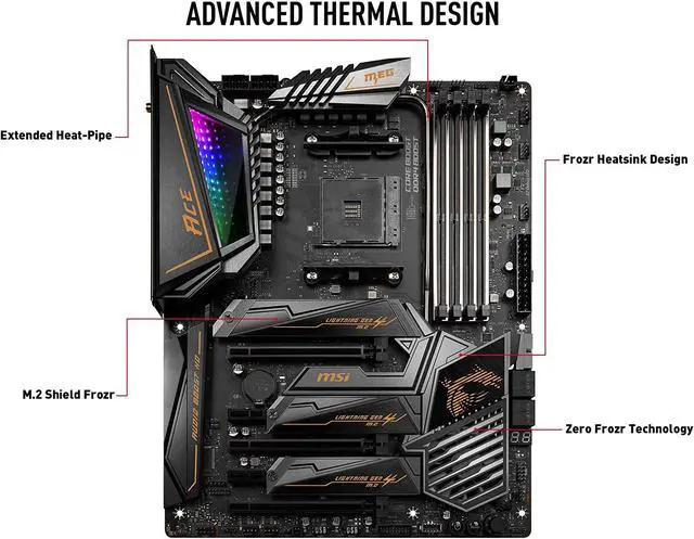 Alt view image 8 of 9 - MSI MEG X570 ACE Motherboard AMD AM4 ATX Motherboard