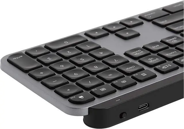 Alt view image 8 of 17 - Logitech MX KEYS FOR MAC 920-009552 Space Gray Bluetooth Wireless Keyboard