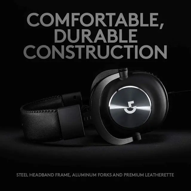 Alt view image 4 of 6 - Logitech PRO Gaming Headset - Stereo - Mini-phone (3.5mm) - Wired - 35 Ohm - 20 Hz - 20 kHz - Over-the-head - Binaural - Circumaural - 6.56 ft Cable - Electret, Condenser, Uni-directional, ...