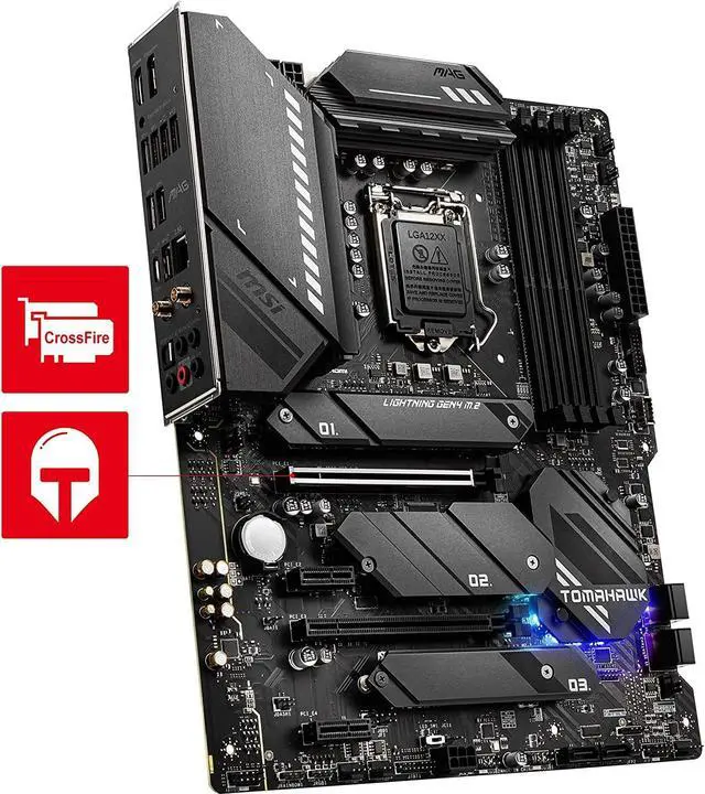 Alt view image 8 of 14 - MSI MAG Z590 Tomahawk Wifi DDR4 Intel LGA 1200 ATX Motherboard