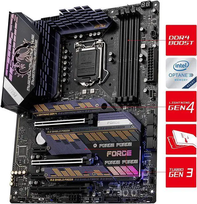 Refurbished: MSI MPG Z590 GAMING FORCE LGA 1200 ATX Motherboard (3