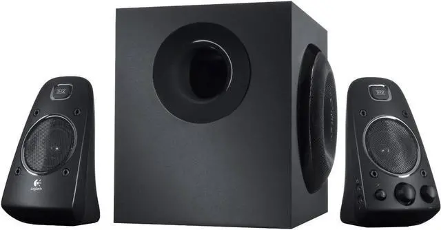 Alt view image 6 of 10 - Logitech 980-000402 Z623 200 Watts RMS power Home Speaker System WITH Subwoofer, Satellite, 2.1 Captivating THX Sound for your music, movies, and games Audio Input	RCA, Auxiliary - Black