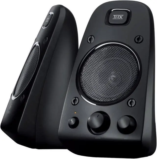 Alt view image 7 of 10 - Logitech 980-000402 Z623 200 Watts RMS power Home Speaker System WITH Subwoofer, Satellite, 2.1 Captivating THX Sound for your music, movies, and games Audio Input	RCA, Auxiliary - Black