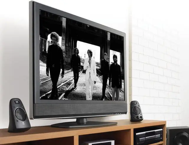 Alt view image 8 of 10 - Logitech 980-000402 Z623 200 Watts RMS power Home Speaker System WITH Subwoofer, Satellite, 2.1 Captivating THX Sound for your music, movies, and games Audio Input	RCA, Auxiliary - Black