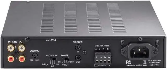 Alt view image 13 of 19 - Monoprice Unity 200-Watt Bridgeable Power Amp