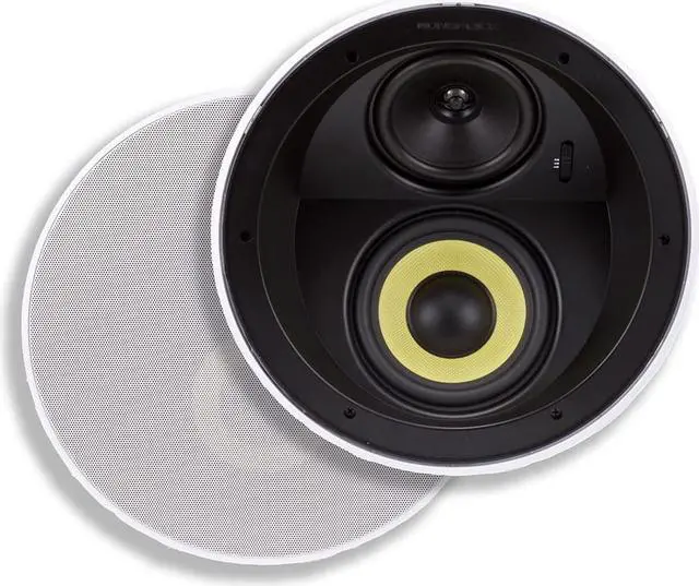 Alt view image 9 of 13 - Monoprice 160W 6.5" Dual Woofer Micro Flange In-Ceiling Speaker White 107605