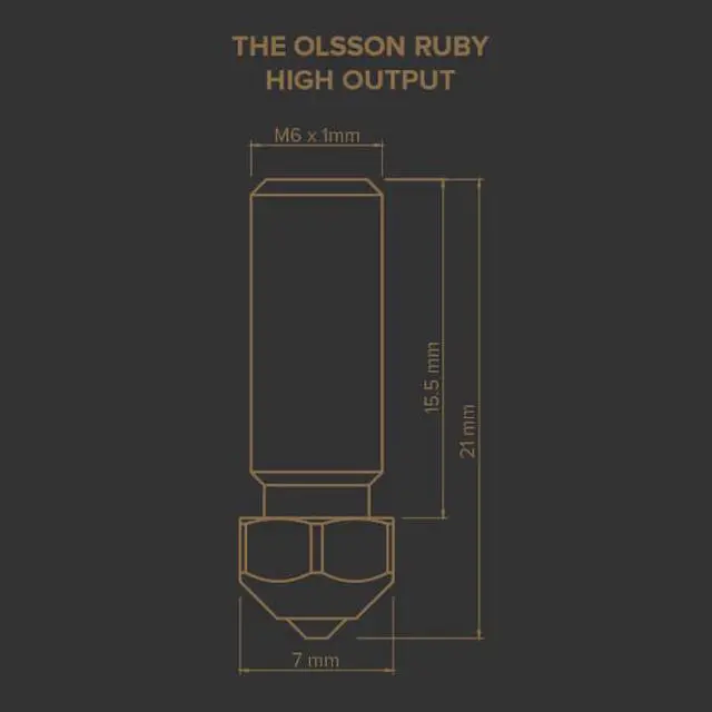 Alt view image 2 of 7 - Genuine Olsson Ruby High Output Nozzle - 2.85mm x 0.60mm