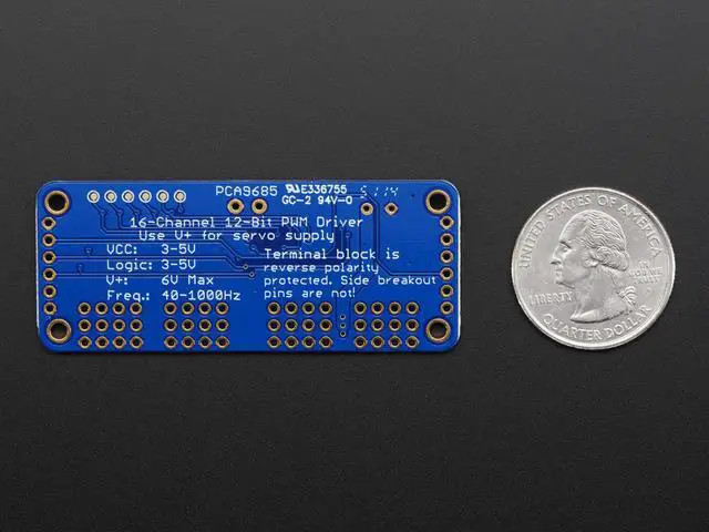 Alt view image 3 of 4 - Adafruit 16-Channel 12-bit PWM Servo Driver with I2C Interface