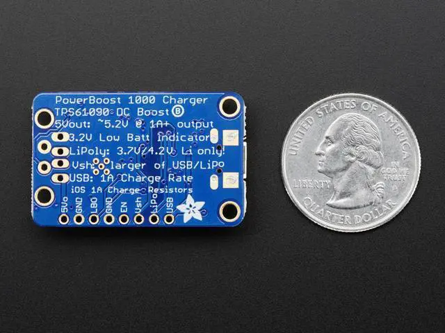 Alt view image 2 of 6 - Adafruit PowerBoost 1000 Charger - Rechargeable 5V Lipo USB Boost @ 1A - 1000C