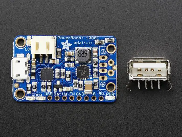 Alt view image 6 of 6 - Adafruit PowerBoost 1000 Charger - Rechargeable 5V Lipo USB Boost @ 1A - 1000C