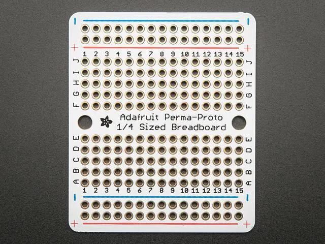 Alt view image 3 of 3 - Adafruit Perma-Proto Quarter-Sized Breadboard PCB - 3 Pack