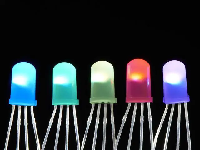 Main image of Adafruit NeoPixel Diffused 5mm Through-Hole LED - 5 Pack