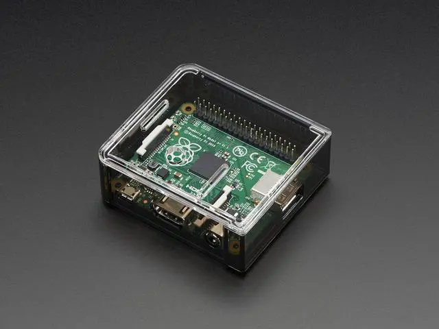 Main image of Adafruit Raspberry Pi A+ Case - Smoke Base w/ Clear Top