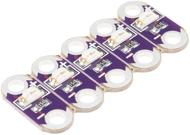 Main image of SparkFun LilyPad LED Red (5 LEDs)