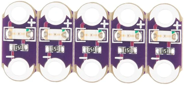 Alt view image 2 of 3 - SparkFun LilyPad LED Red (5 LEDs)