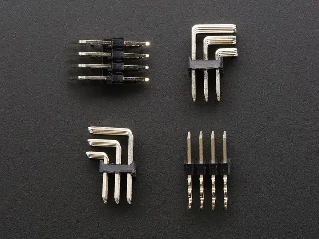 Alt view image 2 of 4 - Adafruit 3x4 Right Angle Male Header (4 Pack)
