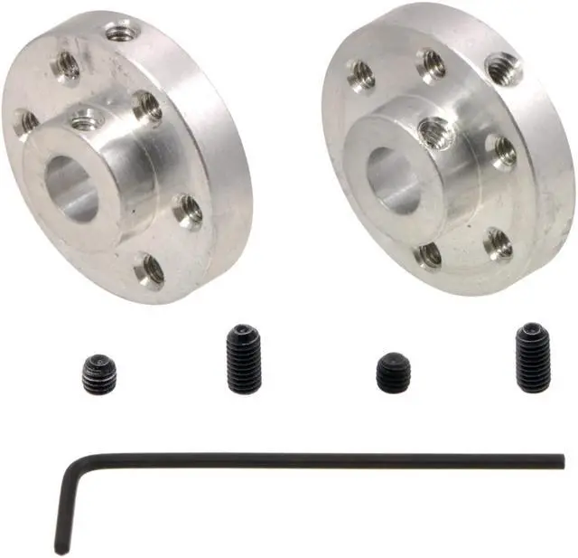 Main image of Pololu Universal Aluminum Mounting Hub for 6mm Shaft Pair, #4-40 Holes (2 pack)