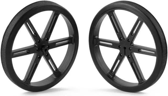 Main image of Pololu Wheel 90×10mm Pair - Black