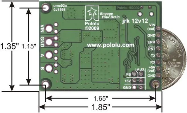 Alt view image 3 of 4 - Pololu Jrk 12v12 USB Motor Controller with Feedback