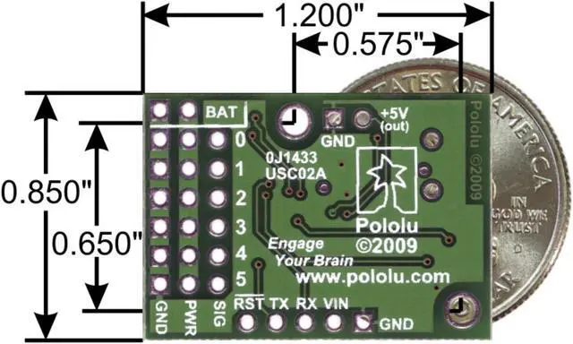 Alt view image 2 of 2 - Pololu Micro Maestro 6-Channel USB Servo Controller - Assembled