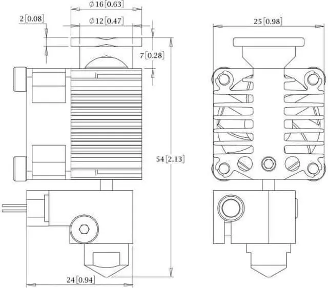Alt view image 2 of 2 - Dyze Design DyzEnd-X Hotend Liquid Cooled - 1.75mm, 12v, 500C