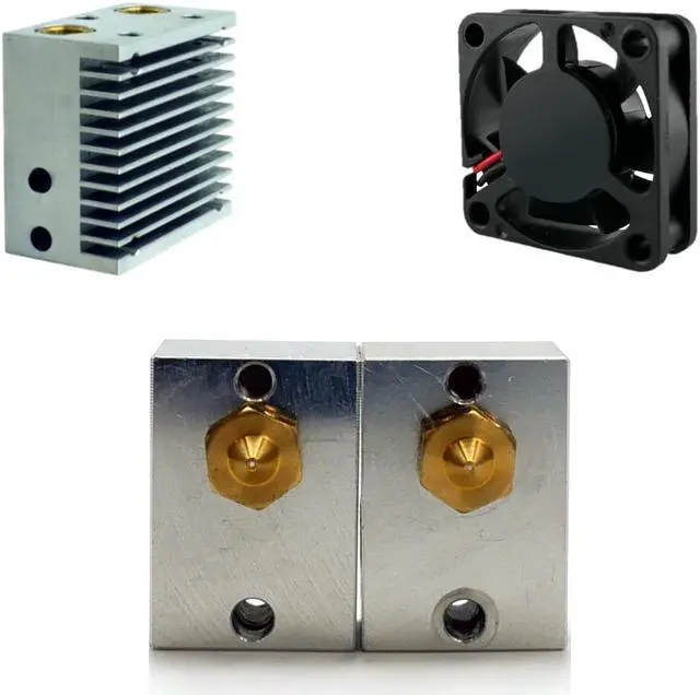 Alt view image 2 of 5 - Genuine E3D Chimera+ Dual-Extrusion HotEnd - 12V, Air-Cooled