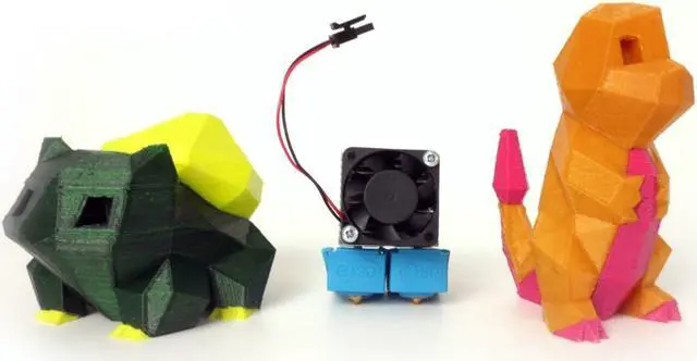 Alt view image 5 of 5 - Genuine E3D Chimera+ Dual-Extrusion HotEnd - 12V, Air-Cooled