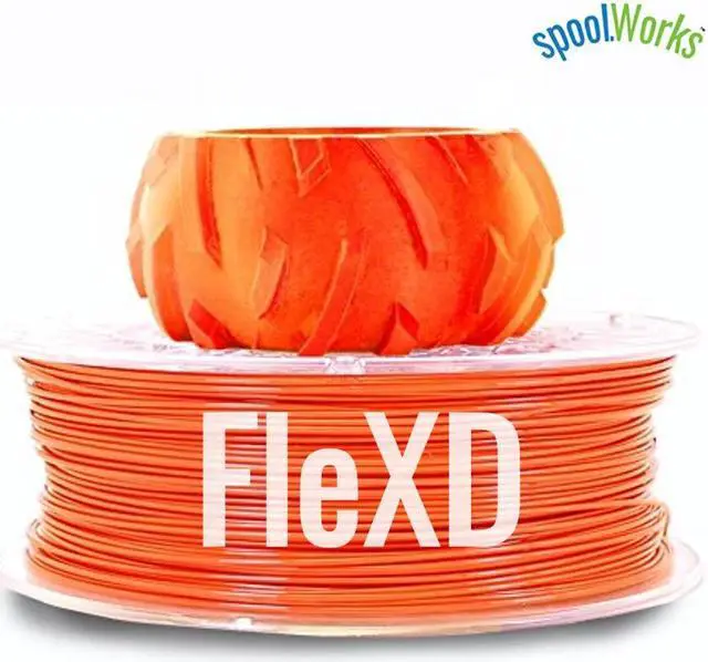 Main image of Genuine E3D spoolWorks FleXD Semi-flexible TPU Filament - 2.85mm, 500g, Sweet Orange17