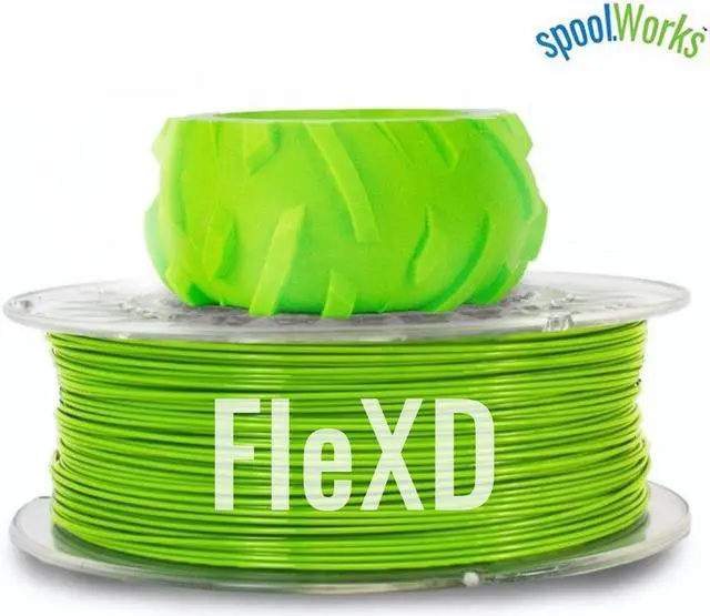 Main image of Genuine E3D spoolWorks FleXD Semi-flexible TPU Filament - 2.85mm, 500g, Monster Green16