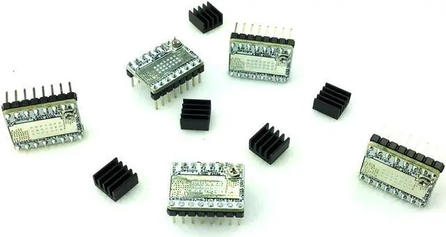 Main image of RepRapDiscount A4988 Stepper Drivers with Heatsink (5 pack)