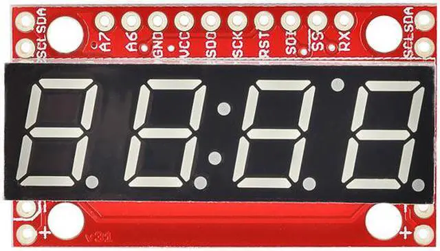 Main image of SparkFun 7-Segment Serial Display - Red