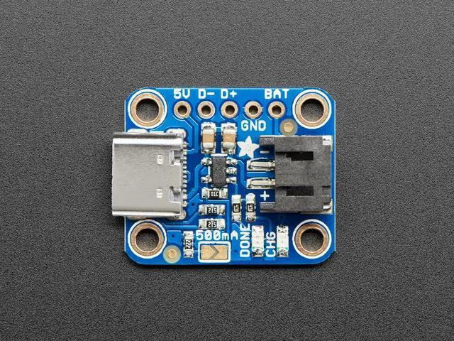 Alt view image 4 of 6 - Adafruit Micro Lipo Charger for LiPoly Batt with USB Type C Jack