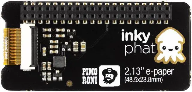 Alt view image 2 of 2 - Pimoroni Inky pHAT (ePaper/eInk/EPD) - Black/White