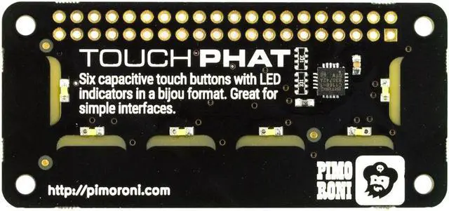 Alt view image 4 of 4 - Pimoroni Touch pHAT - 6 Capacitive Touch Buttons for Raspberry Pi