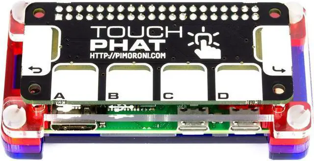 Alt view image 3 of 4 - Pimoroni Touch pHAT - 6 Capacitive Touch Buttons for Raspberry Pi