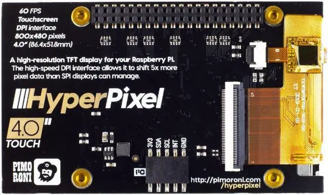 Alt view image 5 of 7 - Pimoroni HyperPixel - 4.0" Hi-Res Touchscreen for Raspberry Pi